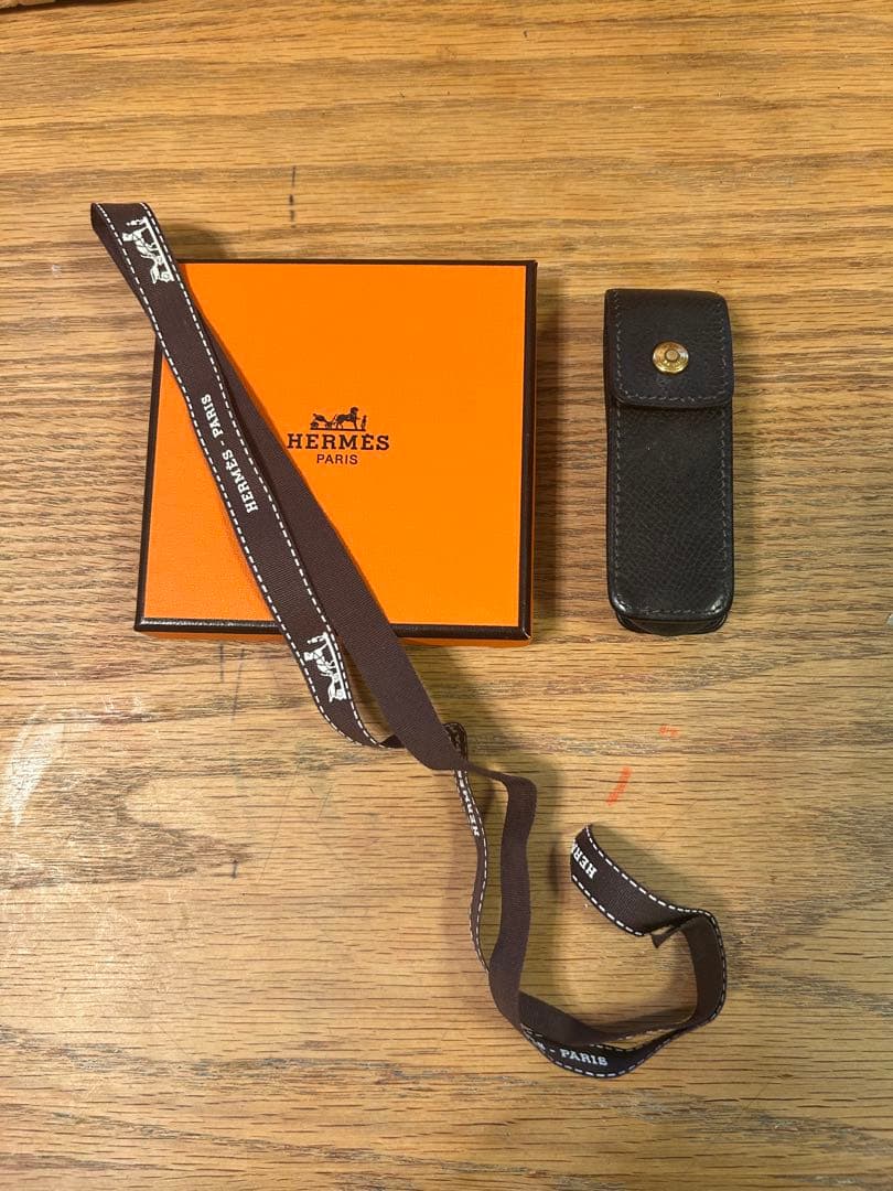 HERMES レザー小物入れ リップケース、ガムケース