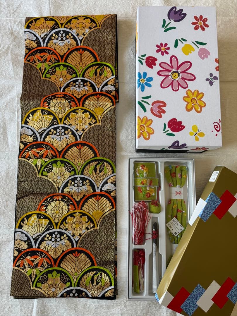 専用です★七五三　逸品　千總　正絹綸子　波を駆ける鶴　波　七歳着物