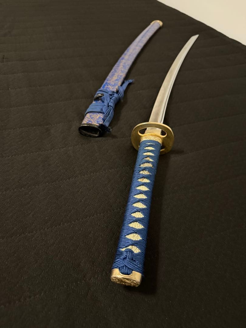 刀　かたな　剣　直江兼続　青金雲塗鞘　樋入　大刀　長尺　模造刀　美術刀　舞踊