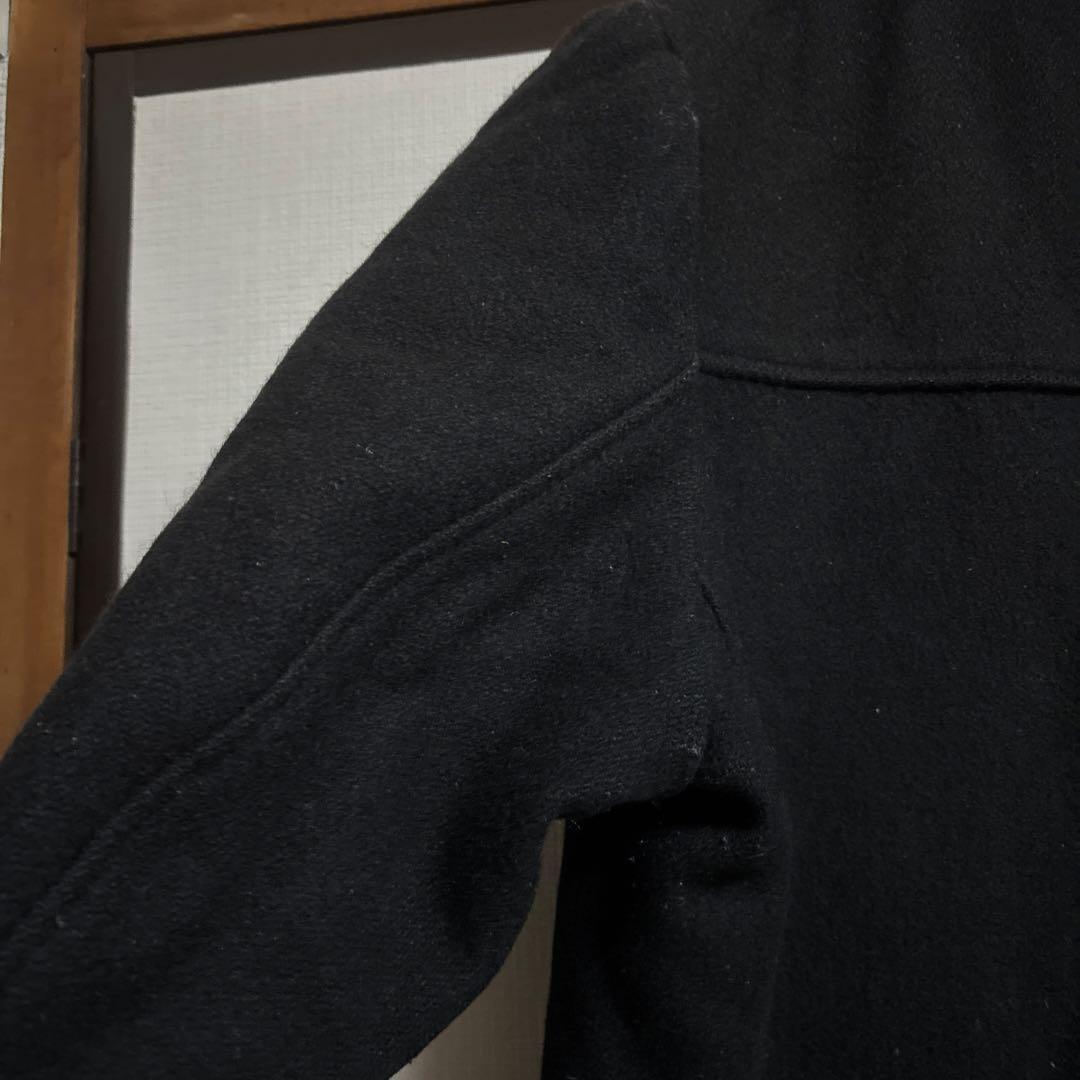 希少 Schott 40 ブラック ウールコート くるみボタン　ボア