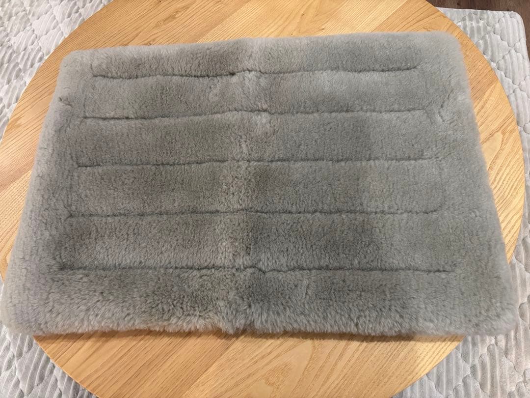 じぶんまくらムートンピロケース　ライトグレー×2