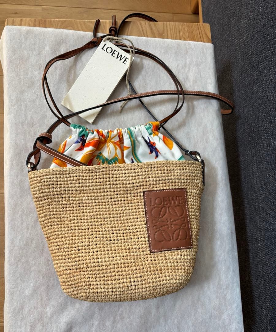 かごバッグ ドローストリングポシェット バスケット ロエベ ショルダーバッグ