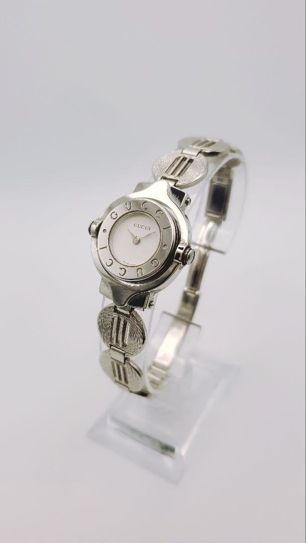【稼働品】GUCCI アナログクォーツ腕時計 シルバー