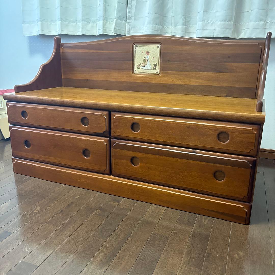 木製ブラウンチェスト 4引き出し