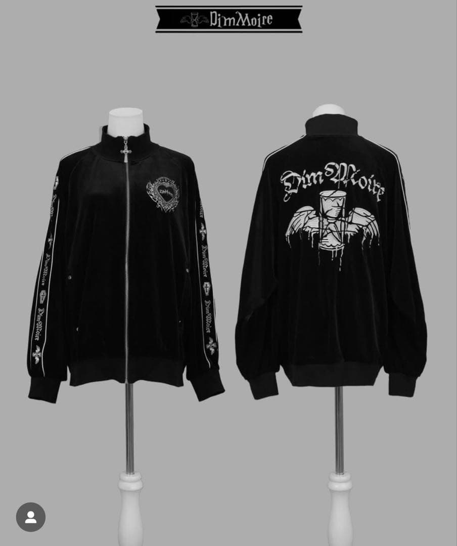 DimMoire ディムモアール ベロアジャージトップス black Mサイズ