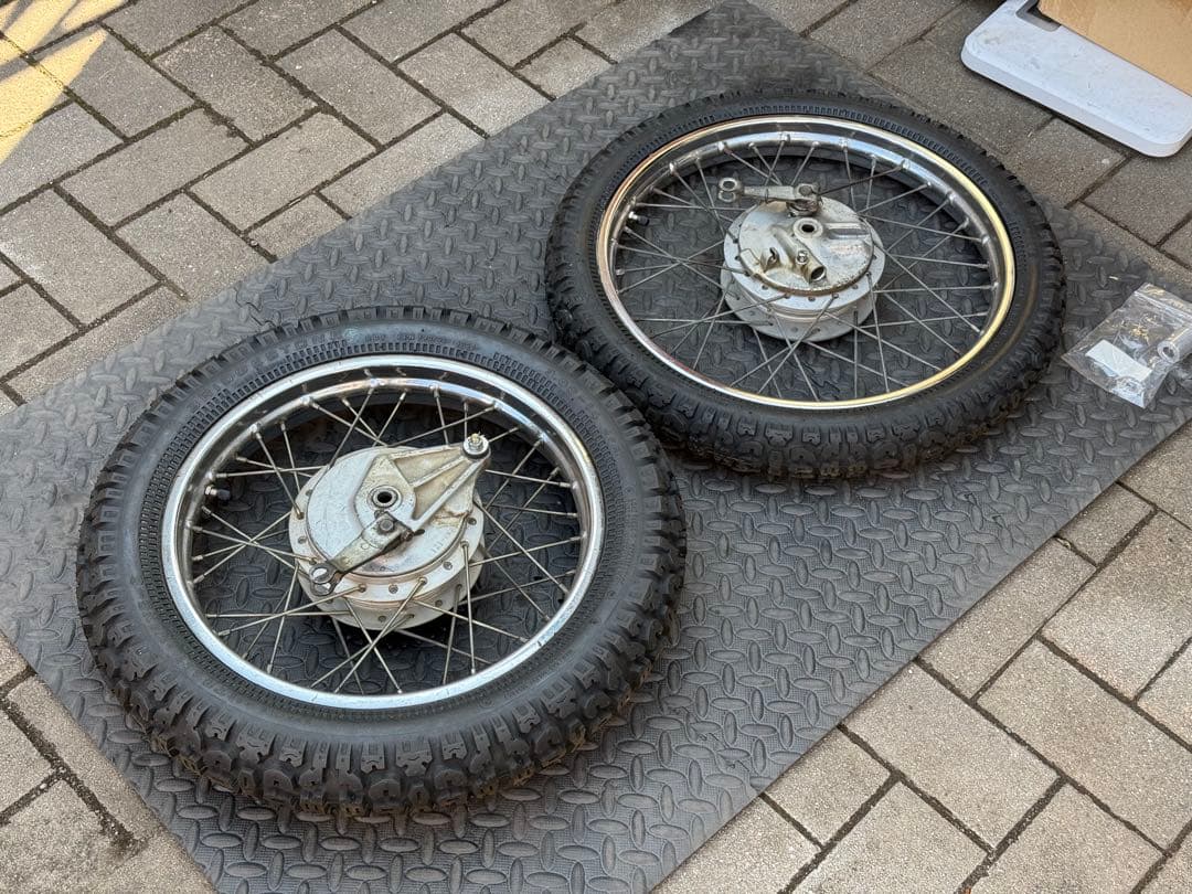 エイプに使用　スポークホイール前後セット　F16 R14インチ　オフロード