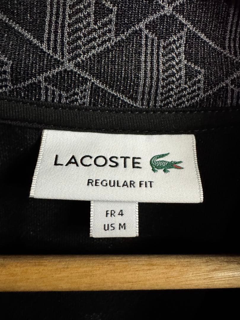 Lacoste ジャージセット 幾何学模様 ブラック　Mサイズ