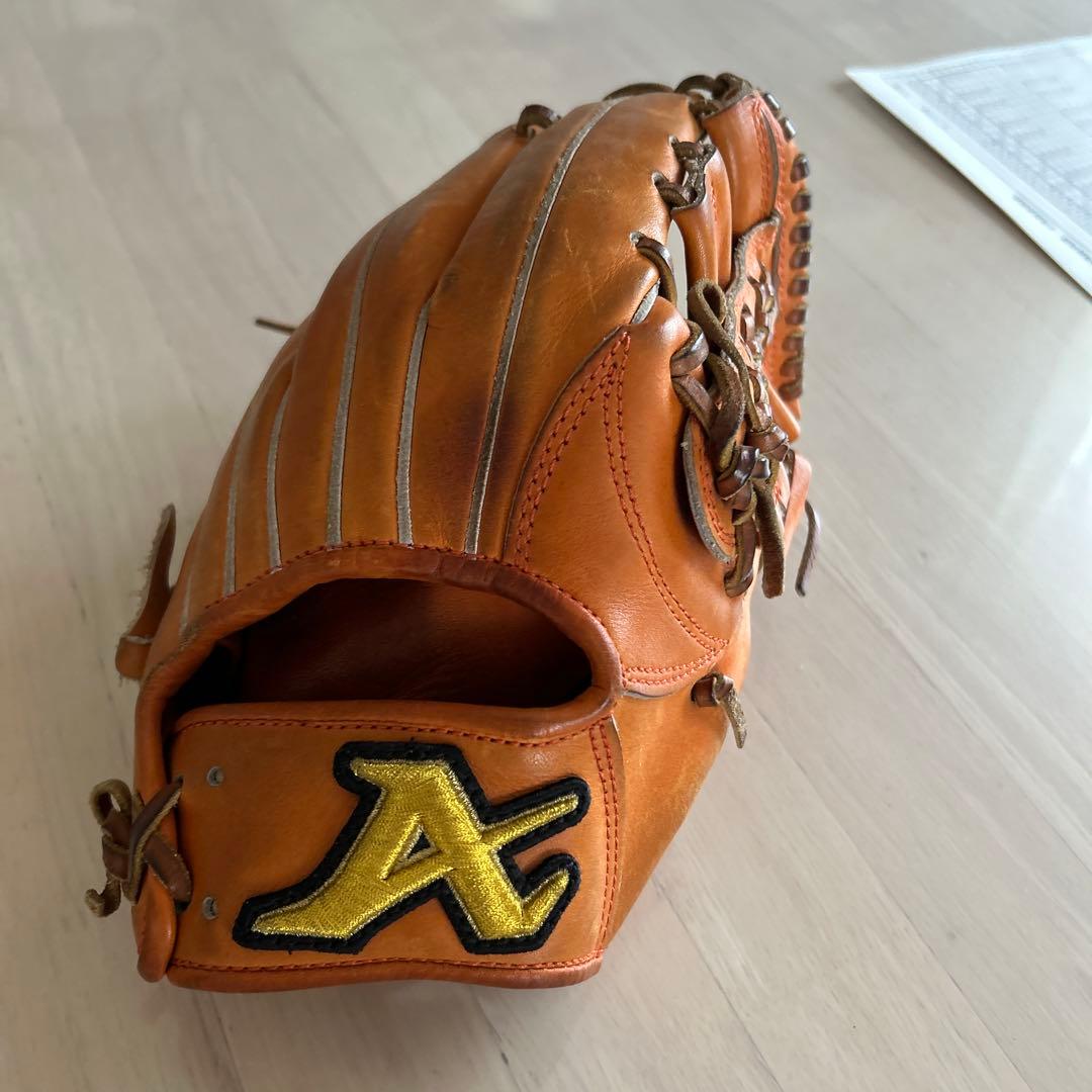 アトムズ　硬式グローブ オレンジ レザー
