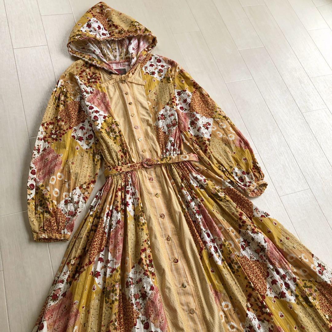 ケティ ketty ピンクハウス風 パッチワーク柄 いちご 花柄 ワンピース