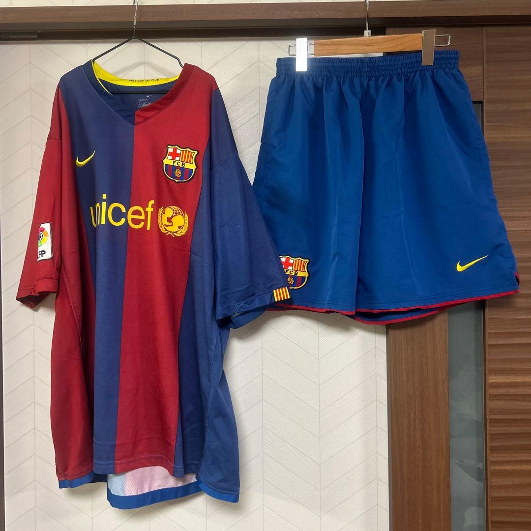 XXXL バルセロナ　ユニフォーム　上下　メッシ　ロナウジーニョ　セットアップ