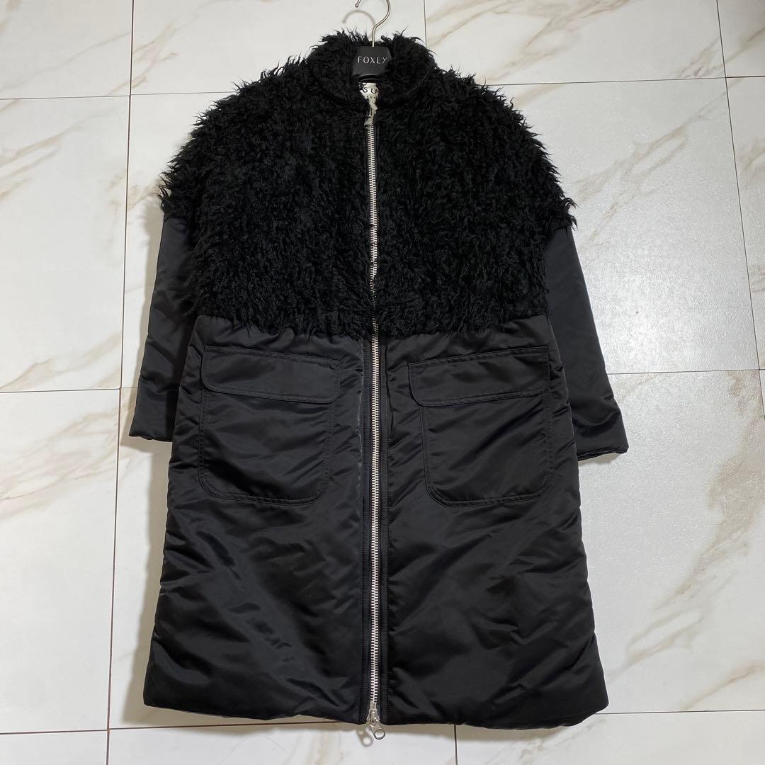 タグ付♡スナオクワハラコレクションモデル ナイロンツイルヴィンテージファーコート