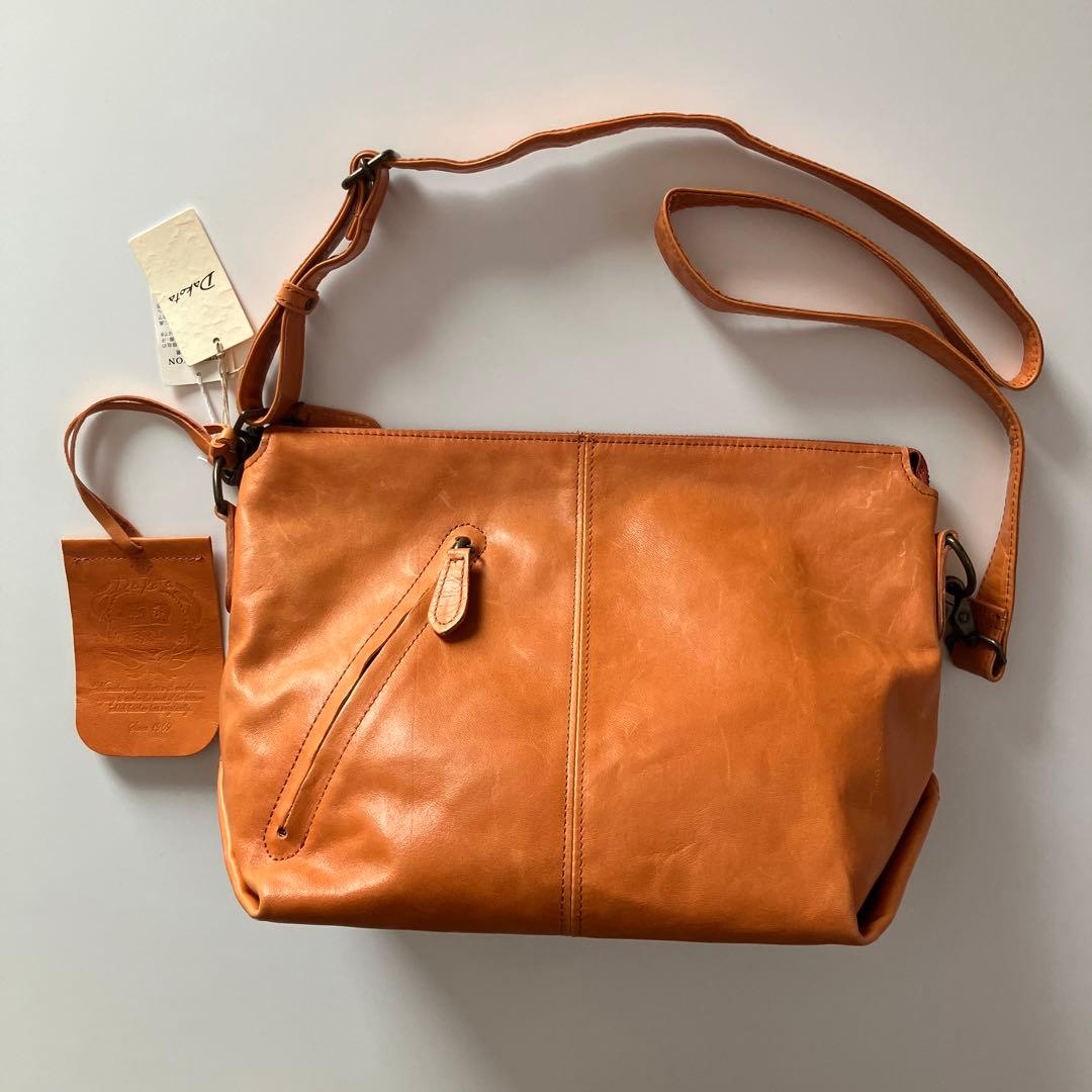 Dakota レザー ショルダーバッグ ブラウン