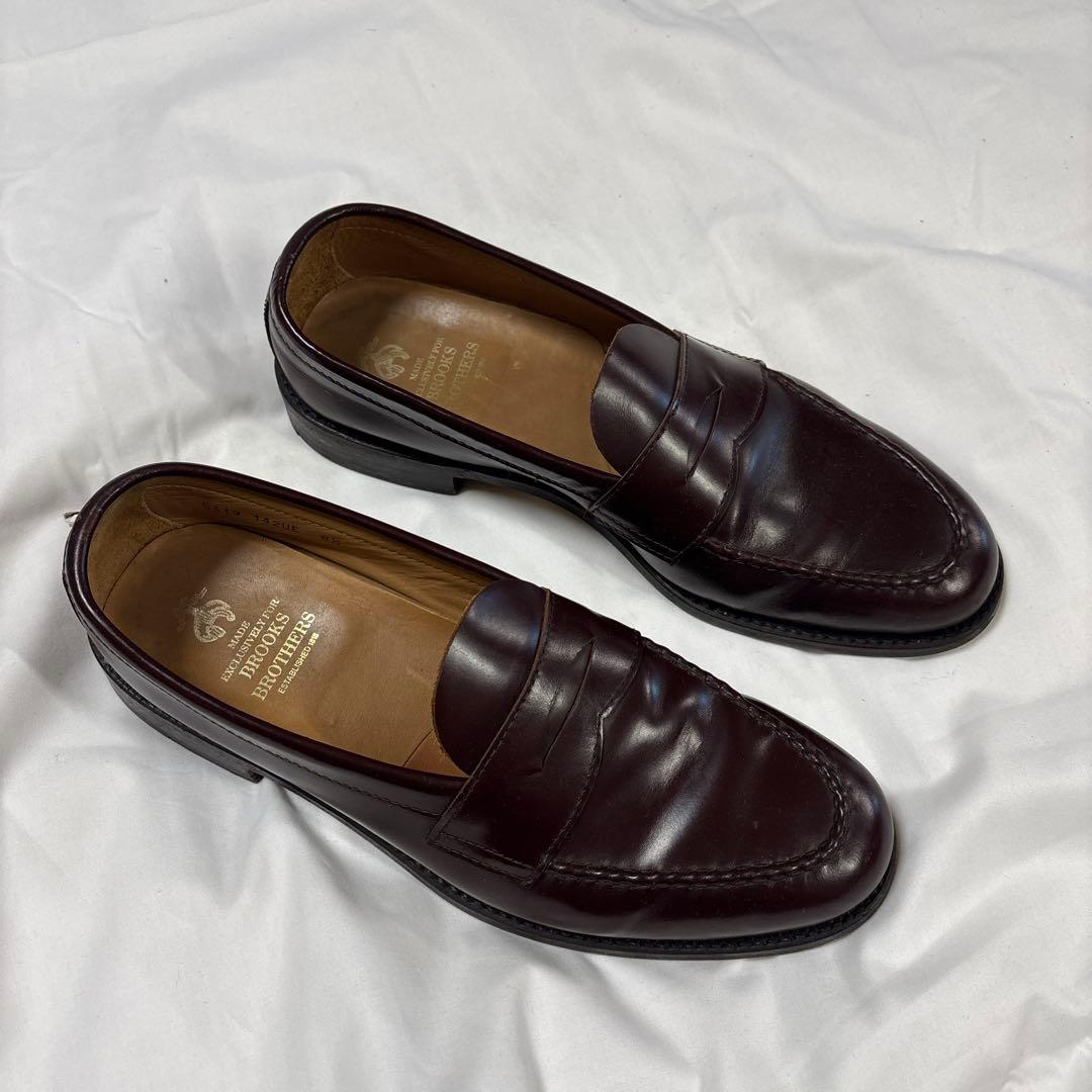 ブルックスブラザーズ　ダークブラウン レザー ローファー