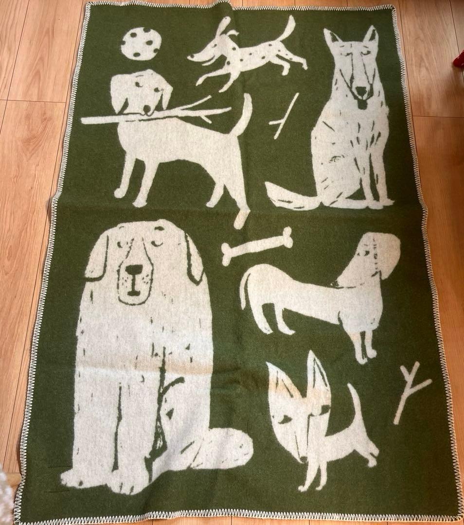LAPUAN KANKURIT ウールブランケット　90✖️130 犬柄