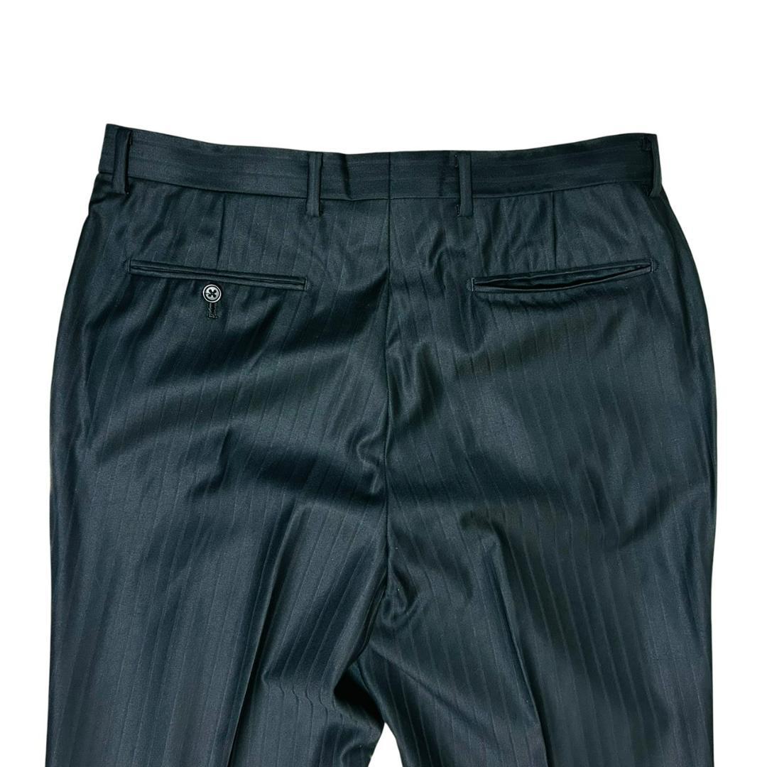 最高級 ロロピアーナ タスマニアン ダーバン スーツ AB6 黒 光沢 ウール