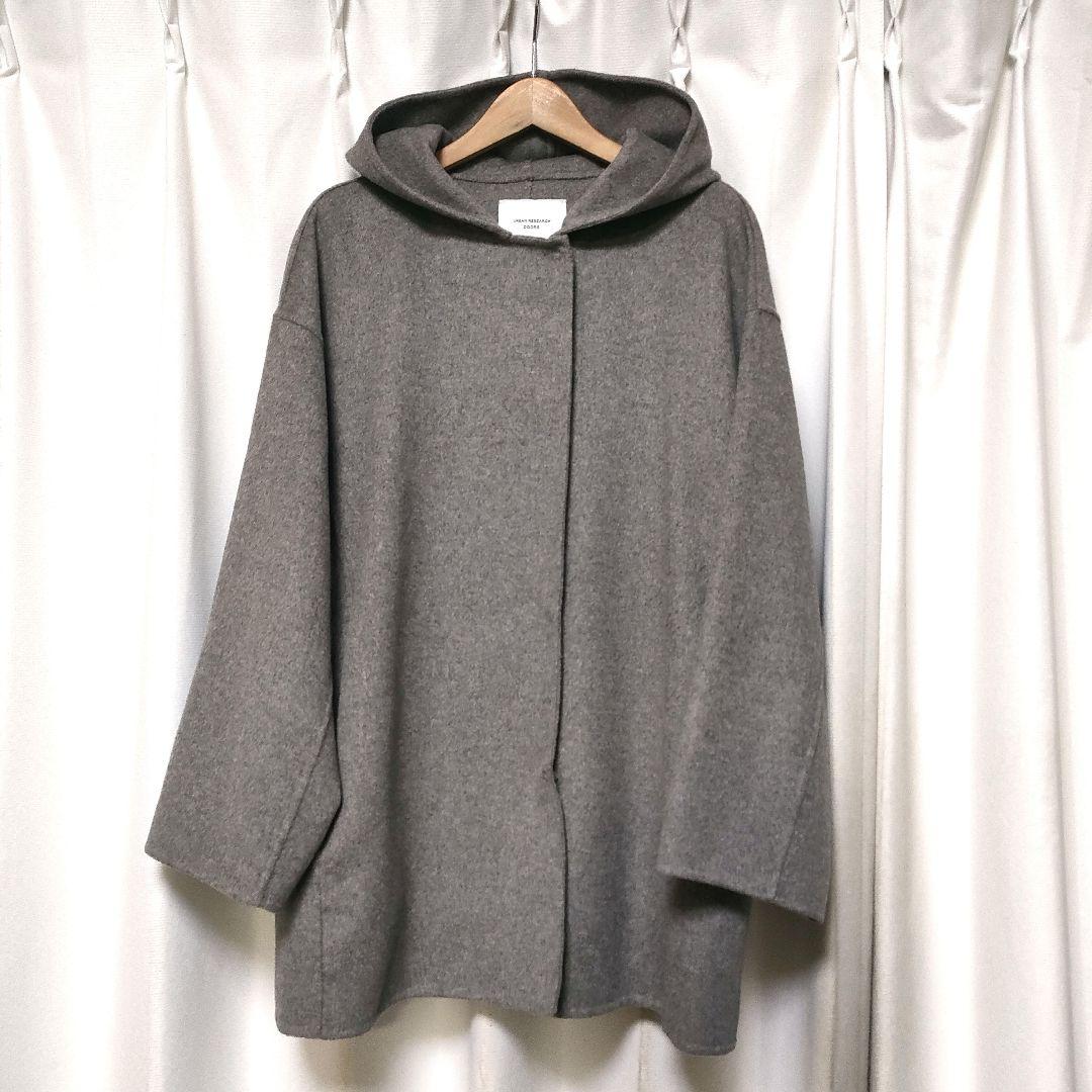 【美品】URBAN RESEARCH DOORS ウールフードショートコート