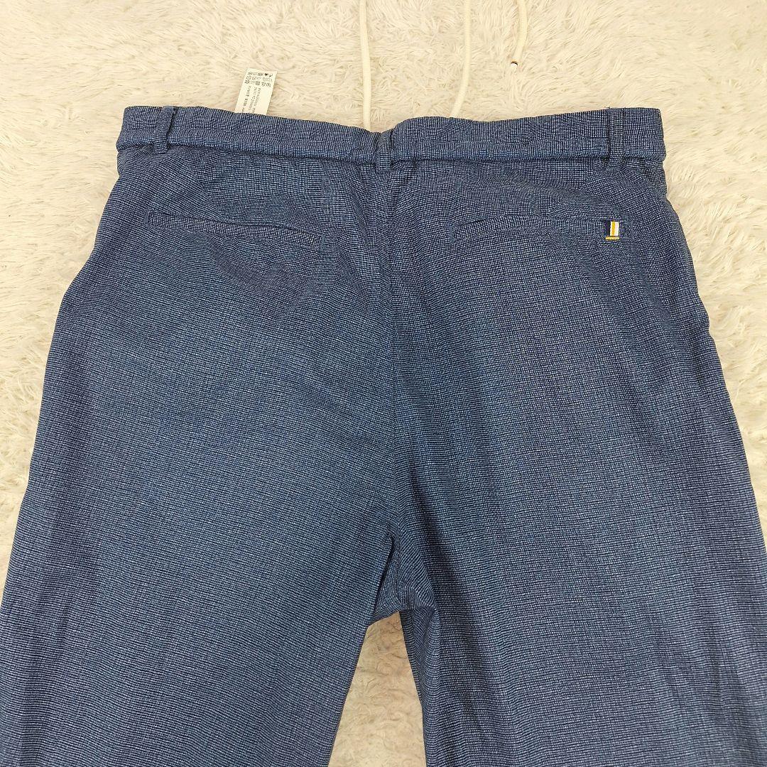 ZARA　ストレッチトラベルスーツ　セットアップ　ネイビー　EUR48 　下40