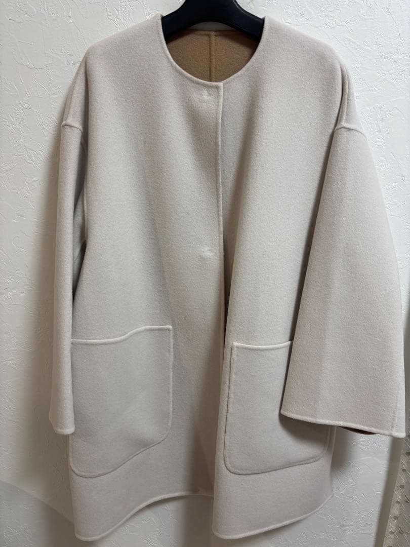 ユナイテッドアローズ　バイカラー　リバー　ミドルコート　リバーシブル