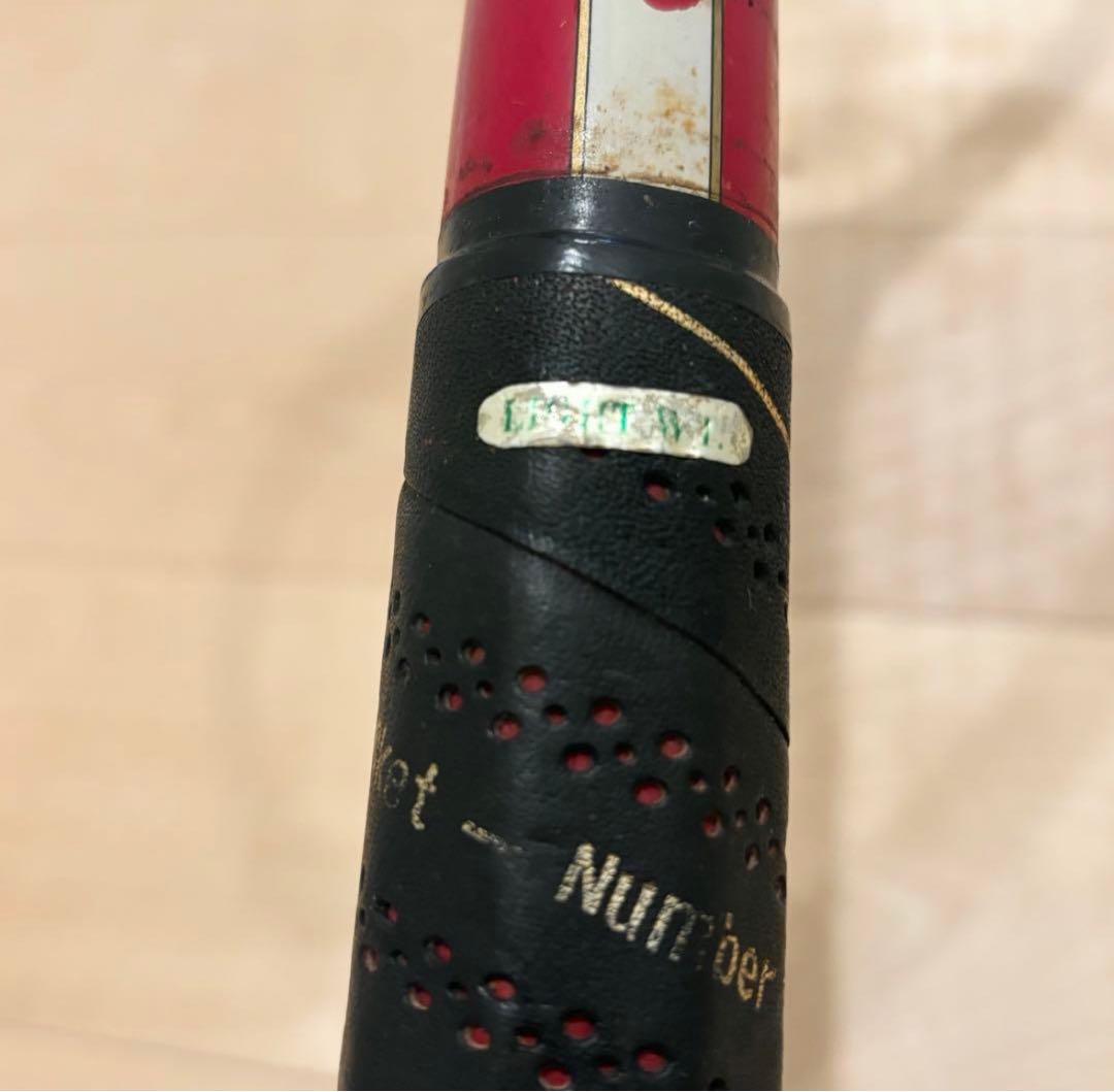 KAWASAKI KR DELUX NUMBER ONE 木製テニスラケット 赤