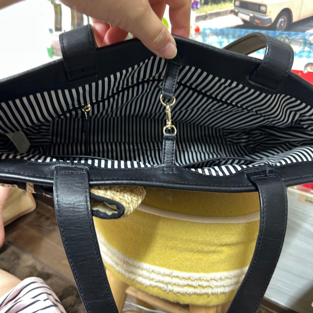 31日のみ感謝バーゲン☆kate spade リボン付きかごバッグ