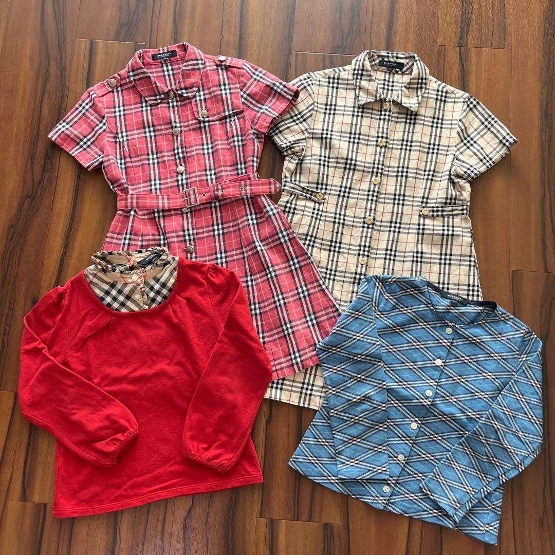 バーバリー　半袖ワンピース　トップス　4点セット レバノチェック　130cm