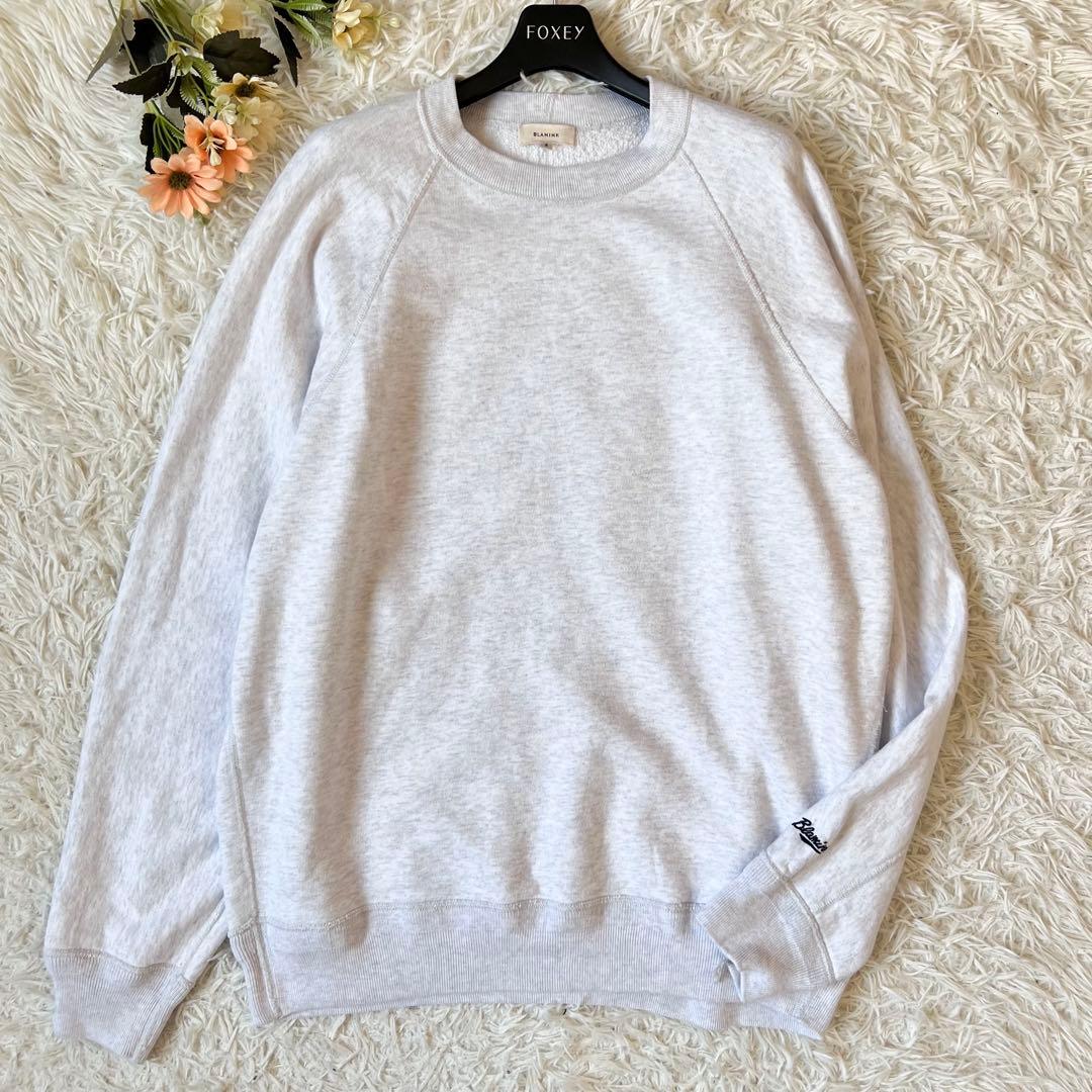 BLAMINK ブラミンク 吊 裏毛 ロゴ ロング スリーブ スウェット グレー