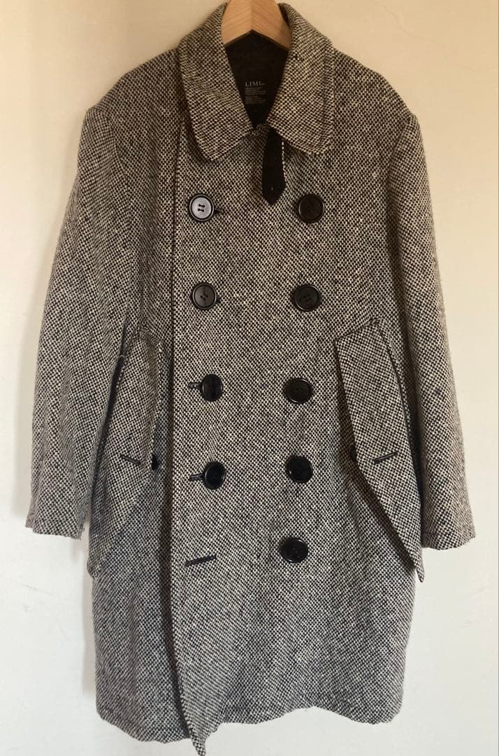 LIMI ツイード ダブルブレスト コート