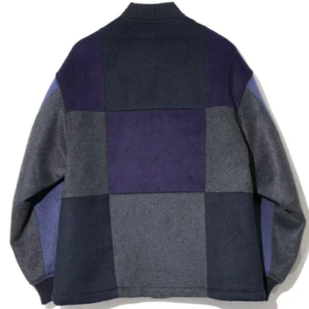 【美品】ゴースローキャラバン/シャギーウールパッチワークサーコート/スタジャン
