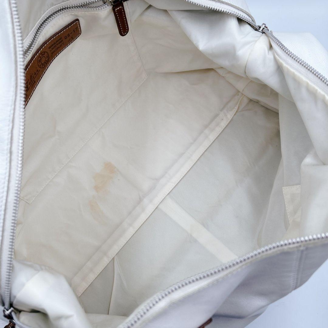 希少色Felisi フェリージ ボストンバッグ オールレザー ホワイト ビジネス