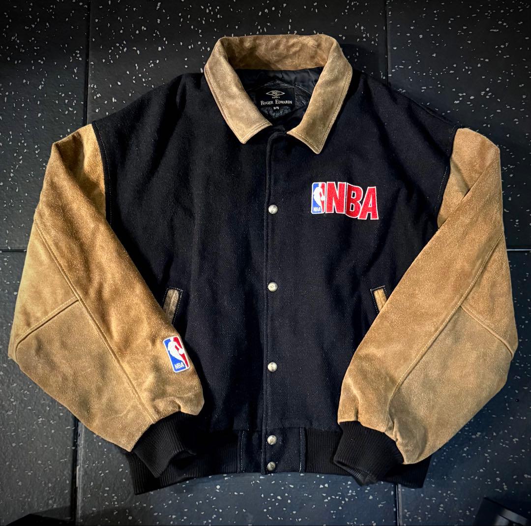 極希少　NBA公式 本革スエード ウール スタジャン