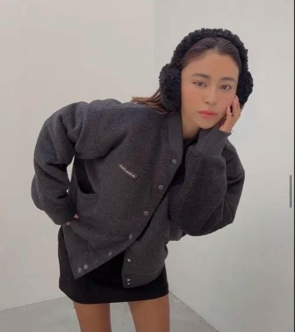 新品ALEXIASTAM アリシアスタン　アウター　ロゴ刺繍ブルゾン