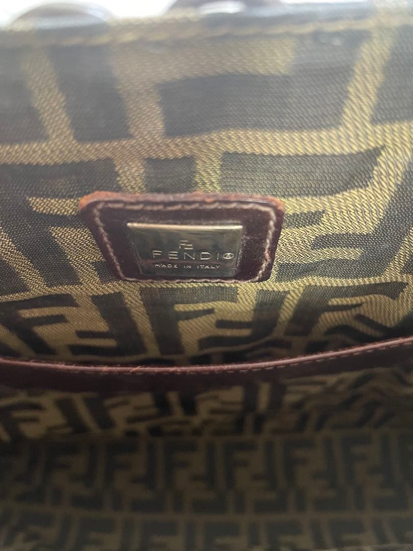 FENDI フェンディ かご トートバッグ ダークブラウン ズッカ柄