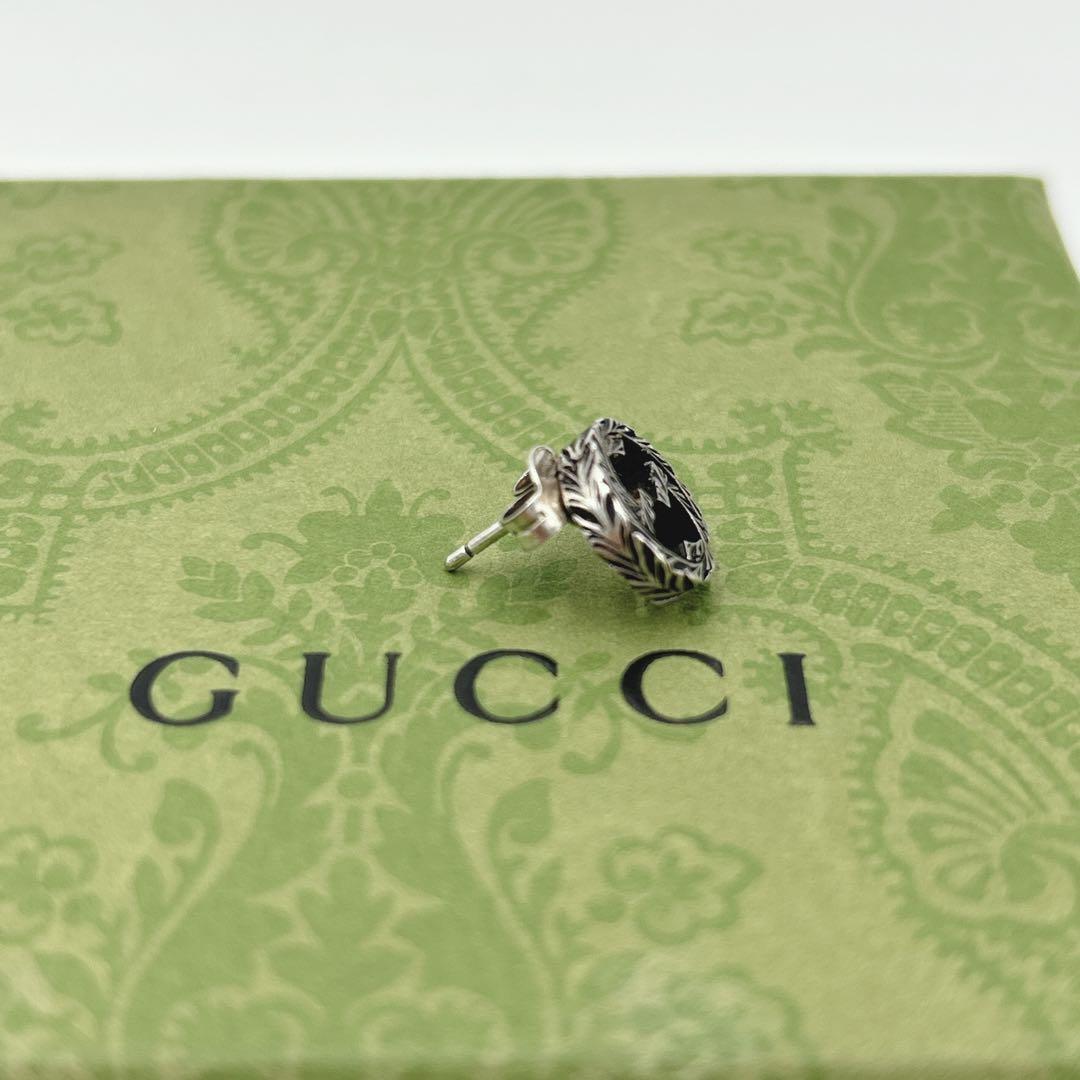【美品】GUCCI インターロッキング ピアス 片耳 アラベスク 付属品多数