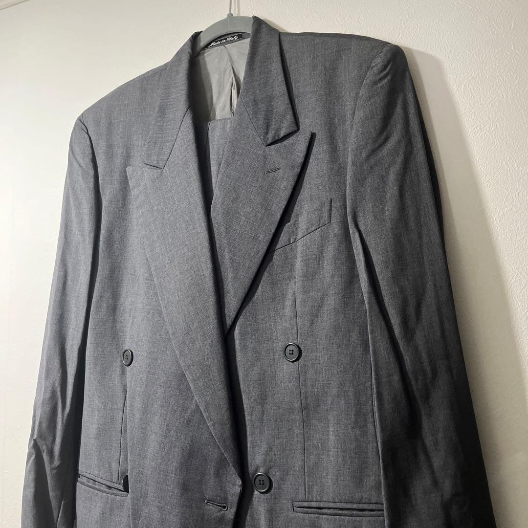 GIORGIO ARMANI セットアップ　スーツ　グレー　ダブル　アルマーニ