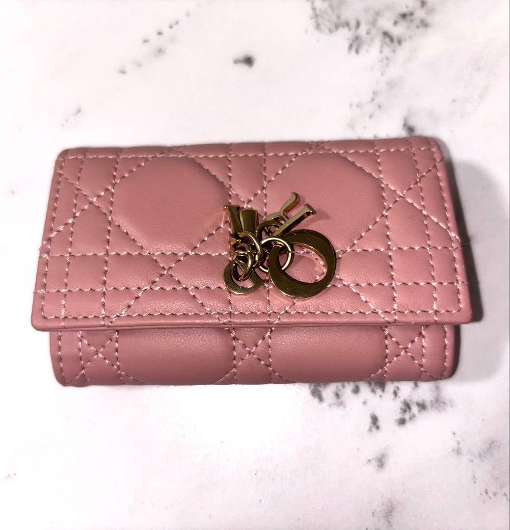 Christian Dior ピンク レザー キーケース