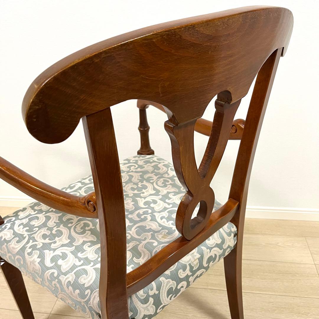 (け92)ブリティッシュデザイン アンティークアームチェア ダイニングチェア