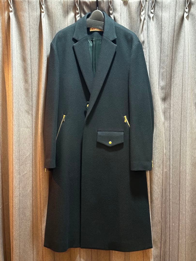 クルニ 18AW ライダース チェスターコート タイロッケンコート　ウール