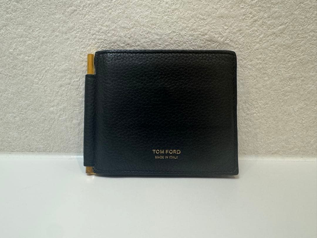 ケイコ★TOM FORD 黒 レザー マネークリップ