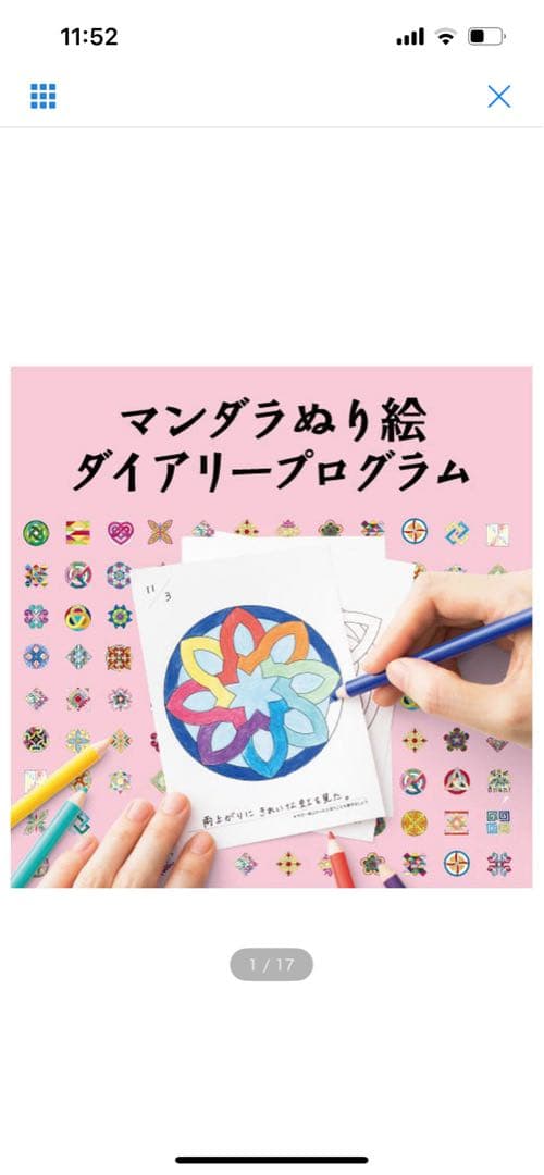 フェリシモ マンダラぬり絵ダイアリープログラム