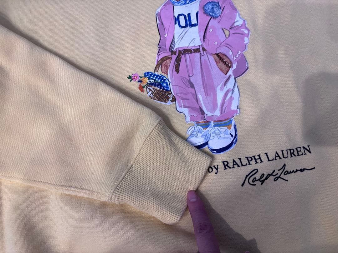 ポロラルフローレン【希少】ポロベア　スウェット トレーナー　Mサイズ　イエロー