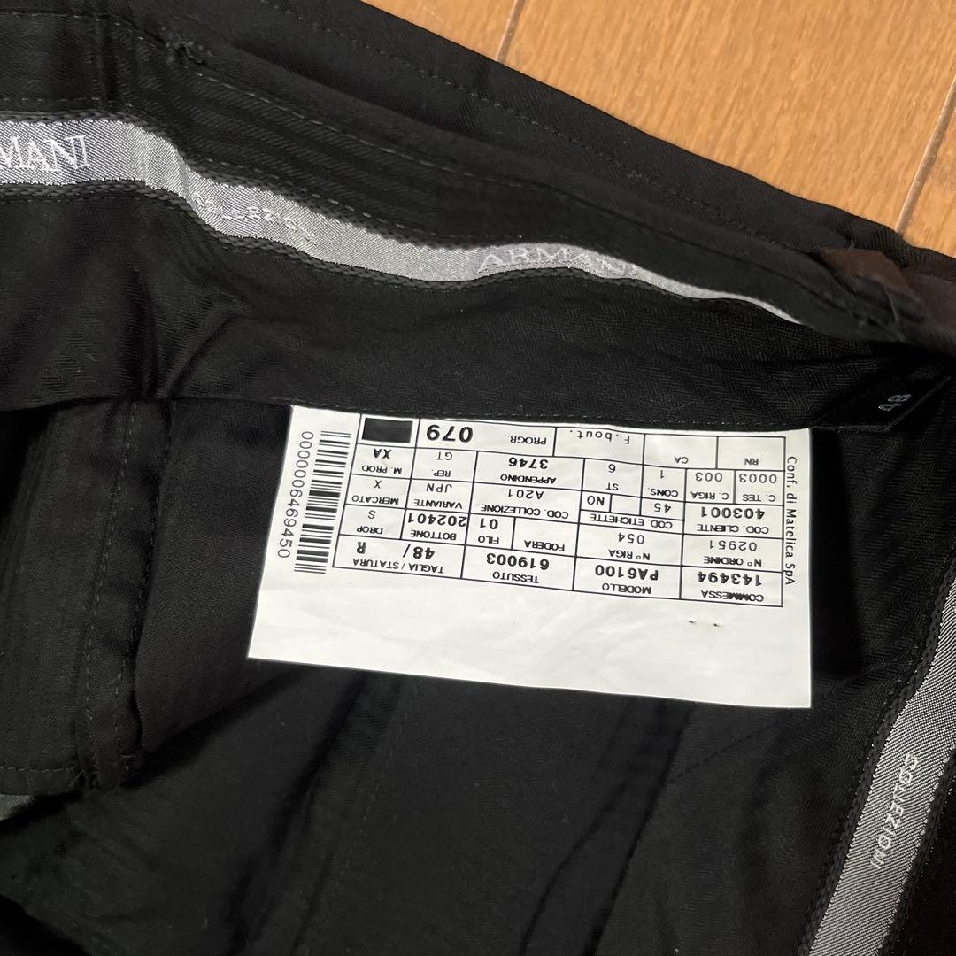 お値下げ！新品★ARMANI COLLEZIONI 黒スラックス 新品タグ付き