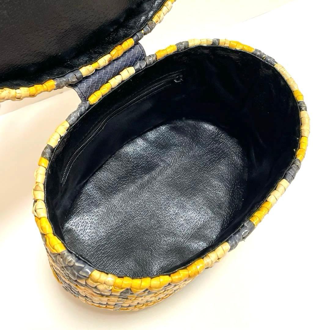 LAPOMA ヴィンテージ ビンテージ カゴバッグ ハンドバッグ 蓋付き