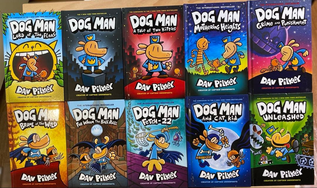 Dog Man 10 巻セット Dav Pilkey英語絵本　漫画　ハードカバー