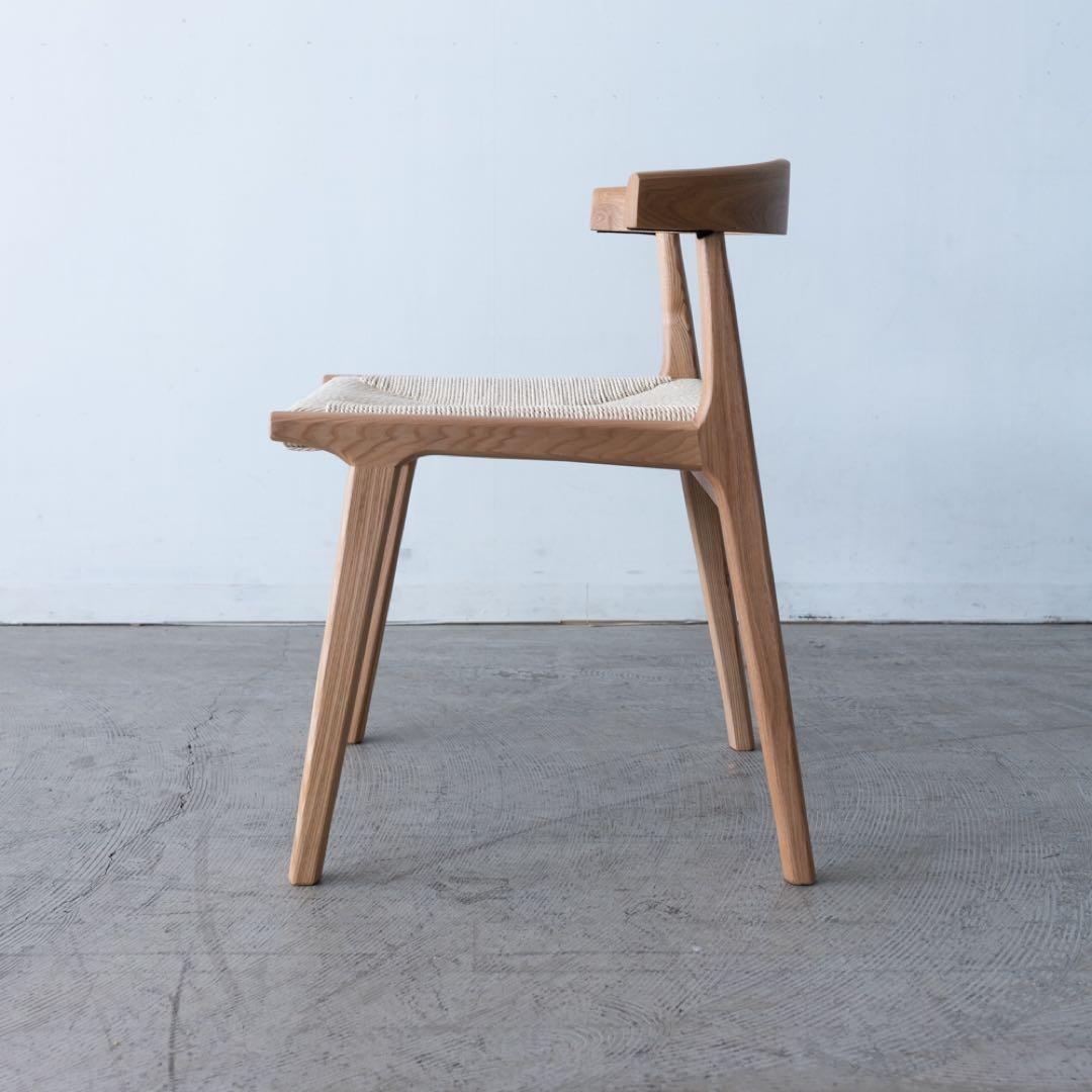 ダイニングチェア　アッシュ材　ペーパーコード