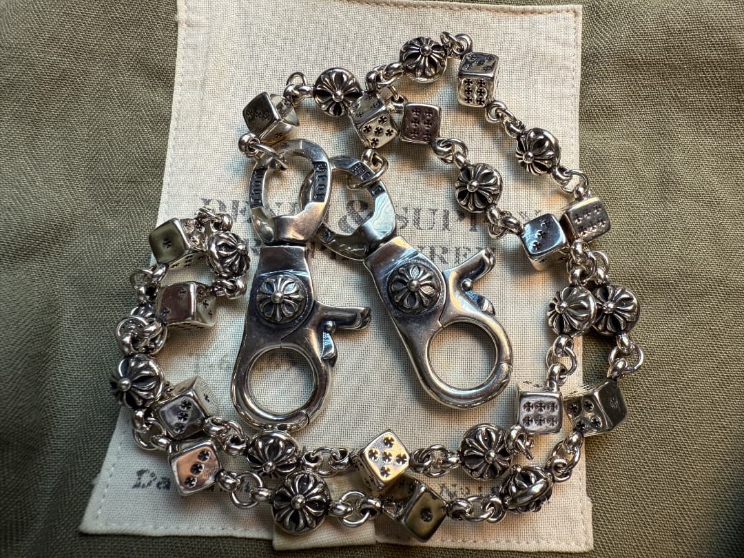 【Dice × Flower ウォレットチェーン】 重厚で存在感QBSZSZ13