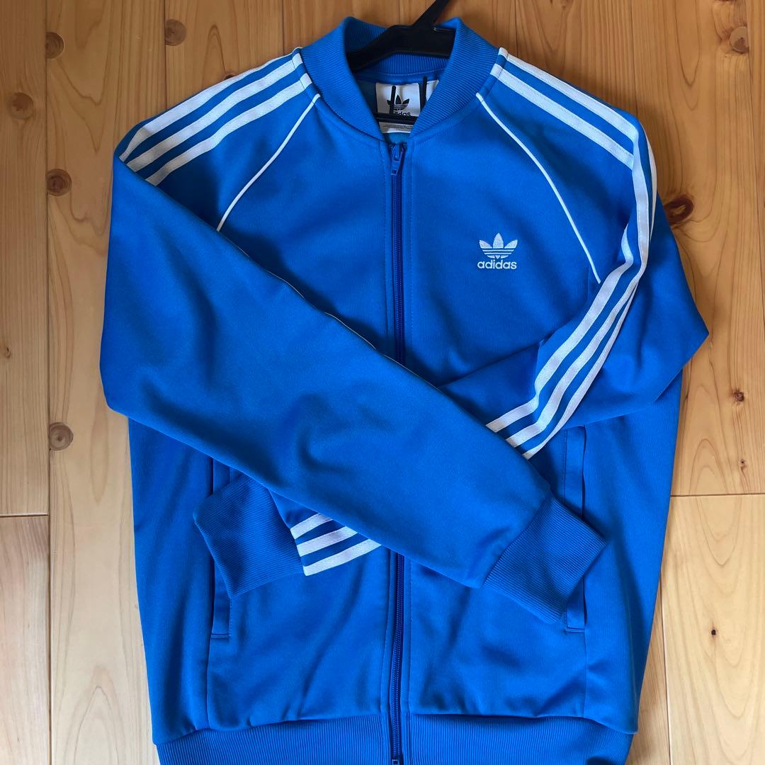 adidas ジャージジャケット 青 S/M