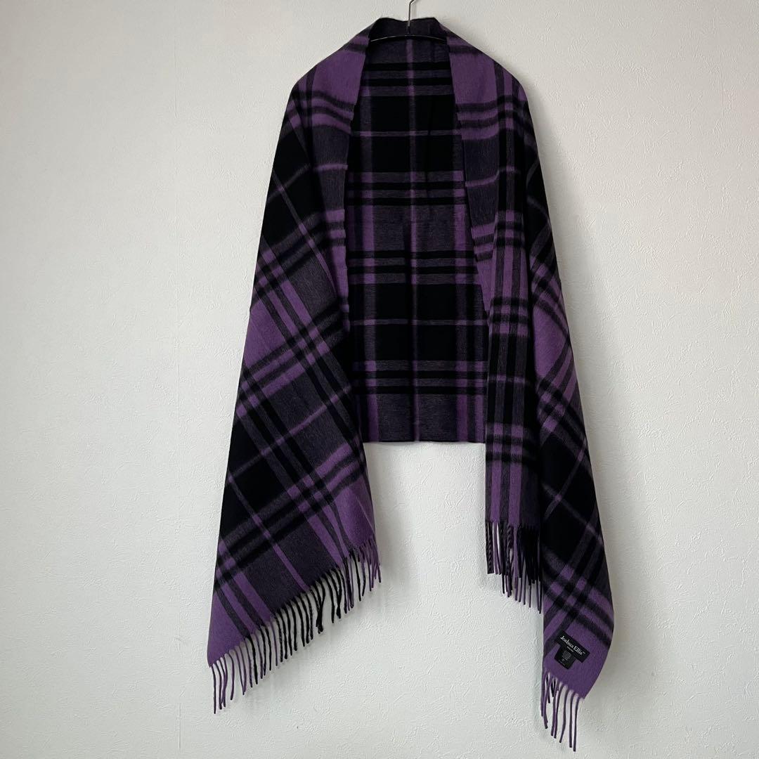 未使用 ジョシュアエリス カシミア大判ストール バイオレット