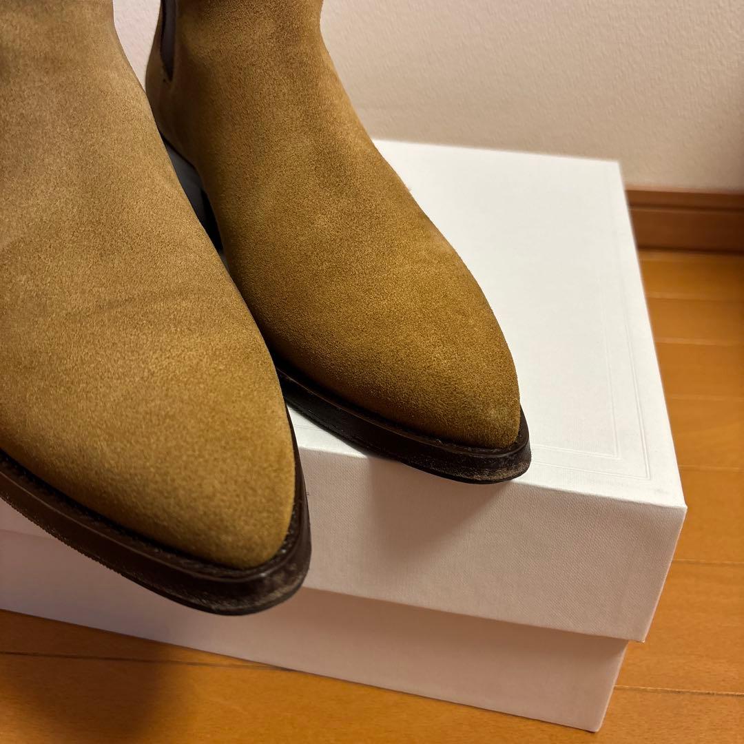 登坂広臣着用　CELINE バイカーチェルシー ブーツ カマルグ
