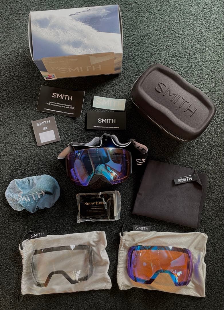 SMITH I/O MAG XL アジアフィット　レンズ2枚&ケースetc付き