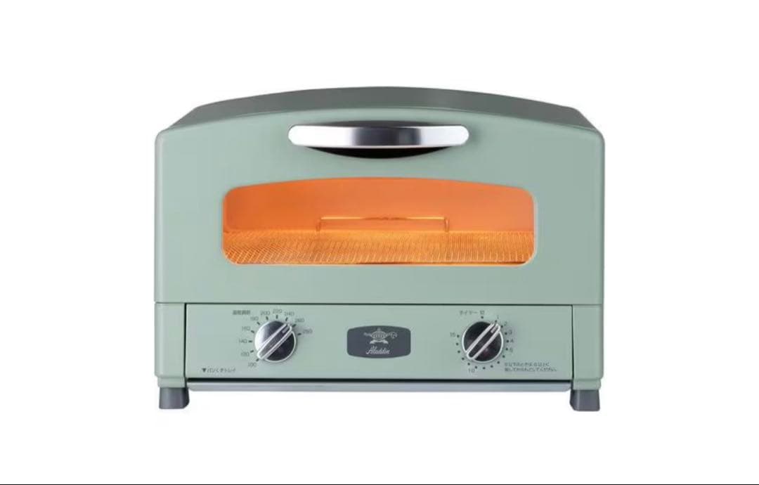 【新品、未使用】アラジン 2枚 グラファイト トースター 2枚焼き グリーン